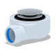 Купить АНИПЛАСТ Сифон для душевого поддона 11/2"х50 h=55mm, хром, клик-клак,грибок, сетка с доставкой