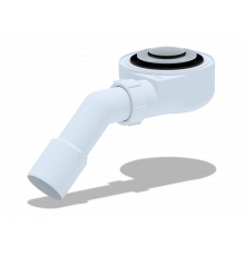 АНИПЛАСТ Сифон для душевого поддона 11/2"х50 h=55mm, хром, клик-клак, сетка, с переходной трубой 45
