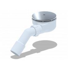АНИПЛАСТ Сифон для душевого поддона 11/2"х90, h 55 хромс пер. тр.45 40х50