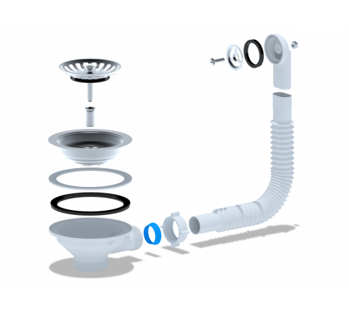 Купить Выпуск для мойки с круглым вертикальным корпусом АНИПЛАСТ N320S 1/2" с доставкой