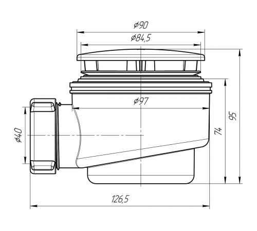 Купить Сифон для душевого поддона АНИПЛАСТ E510C 11/2"x60 хром с доставкой