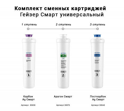 Купить Картридж комплект ГЕЙЗЕР универсальный, для СМАРТ с доставкой