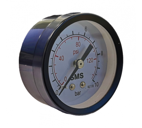 Купить Манометр аксиальный SMS-335G-10 Ø50-1/4", 10 бар, горизонтальное подключение (03378) с доставкой