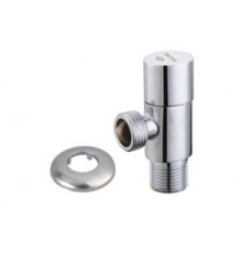 Кран шаровой потребительный угловой SMS-6006 круглый 1/2"х1/2" НН, хром