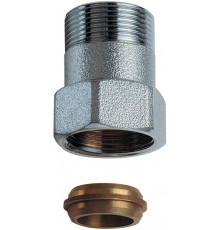 EK Переходник-муфта для медной трубы FAR Ø20х1.0-M24x19 ВН L=30 мм