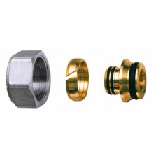 EK Фитинг-евроконус обжимной для металлопласта FAR Ø26х3.0 -M33x1,5 (хром)