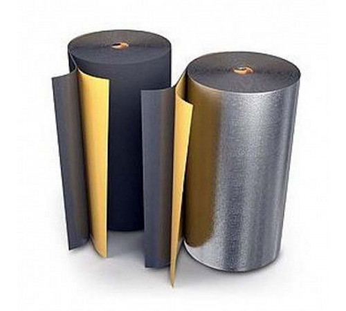 Купить Рулонная изоляция самоклеющаяся с алюминиевой фольгой ENERGOFLEX BLACK STAR DUCT AL (30 м²) металл-3 с доставкой