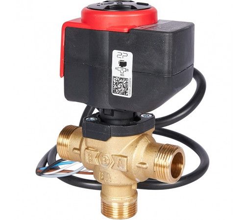 Купить Клапан трехходовой зональный STOUT сервопривод 230V, с кабелем 1м,, НР 3/4" с доставкой