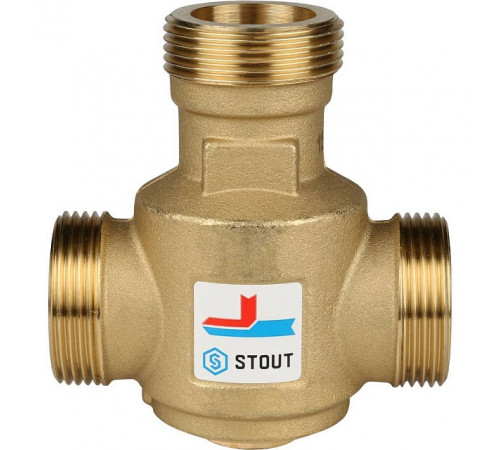 Купить Клапан трехходовой термостатический смесительный STOUT 11/4" Н (60°С) с доставкой