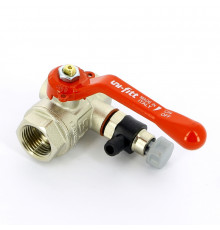 UNI-FITT Кран шаровой ВВ 1/2" с дренажным вентилем (заглушка 1/4"), ручка