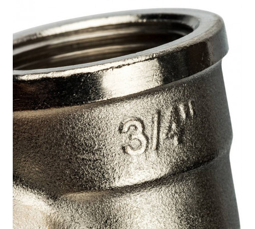Купить Угол резьбовой латунный STOUT никель 3/4" В с доставкой