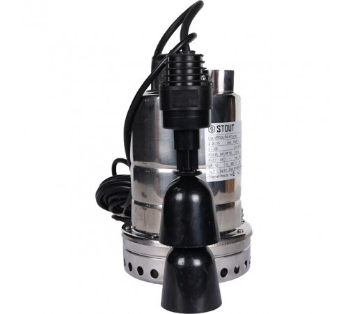 Купить Насос дренажный STOUT SPD-0003-200450 с вертик. поплавком (кабель 10 м, 230V, Q=175 л/мин, H=10 м) с доставкой