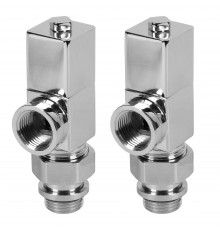 Набор дизайн-вентилей ROYAL THERMO CUBE 1/2" осевой, хром (НС-1193193)