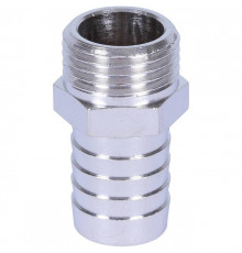 Штуцер резьбовой латунный STOUT никель 1/2"x18мм Н