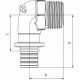 Купить СА Угол резьбовой аксиальный REHAU RAUTITAN RX+ латунный Ø20х3/4" Н (13660901001/11375451001) с доставкой