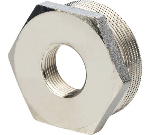 Купить Футорка резьбовая латунная STOUT никель 11/2"x3/4" ВН с доставкой