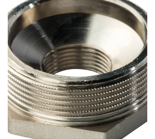 Купить Футорка резьбовая латунная STOUT никель 11/2"x3/4" ВН с доставкой