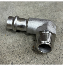 НП Угол резьбовой пресс из нержавейки UNI-FITT фитинг Ø15x1/2" Н