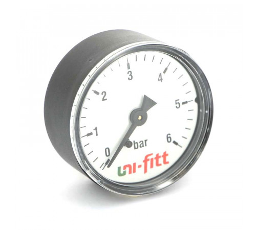 Купить Манометр аксиальный UNI-FITT Ø63-1/4", 10 бар, горизонтальное подключение с доставкой