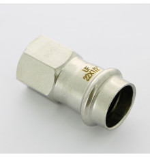 НП Муфта резьбовая пресс из нержавейки UNI-FITT фитинг Ø22x1/2" В