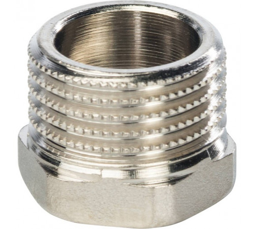 Купить Футорка резьбовая латунная STOUT никель 1/2"x1/4" ВН с доставкой