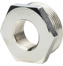 Футорка резьбовая латунная STOUT никель 1"x1/2" ВН