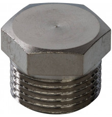 Заглушка резьбовая латунная STOUT никель 3/8" Н