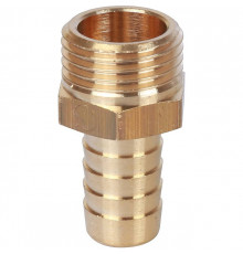 Штуцер резьбовой латунный STOUT без покрытия 1/2"x14мм Н