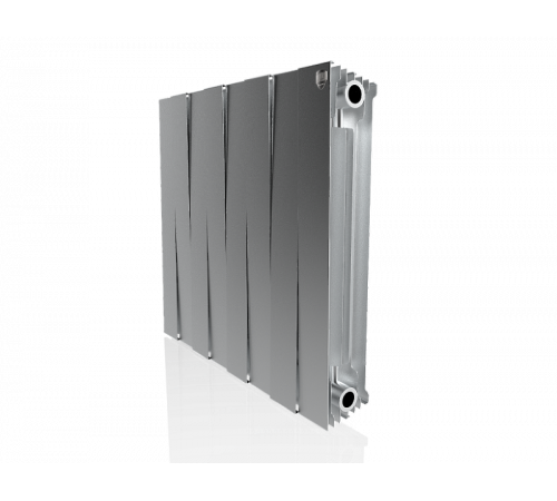 Купить Радиатор биметаллический ROYAL THERMO PIANOFORTE SILVER SATIN NEW 500x8 секций, серый (НС-1176341) с доставкой