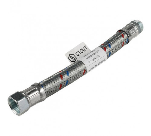 Купить Гибкая подводка для воды STOUT ГИГАНТ 3/4"-30 см гайка-штуцер с доставкой