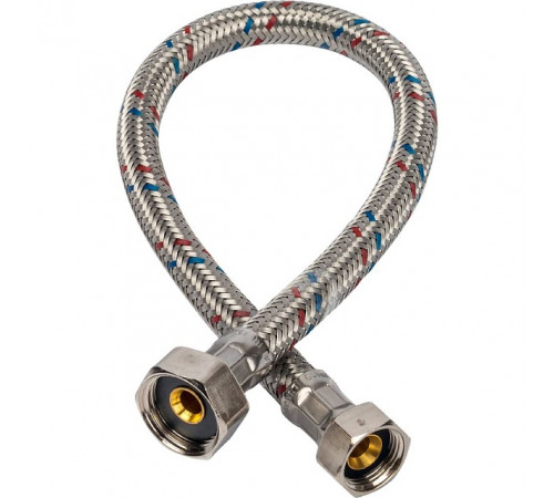 Купить Гибкая подводка для воды STOUT нерж.сталь 1/2"х3/8"-40 см гайка-гайка с доставкой