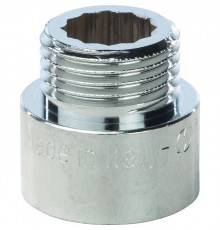Удлинитель резьбовой латунный STOUT хром 1/2"x15мм ВН
