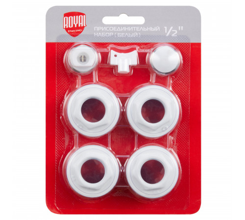 Купить Комплект для монтажа радиаторов ROYAL THERMO 1/2" без кронштейнов, белый (НС-1156746) с доставкой