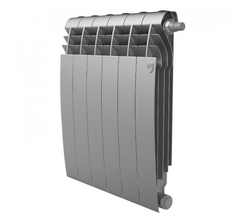 Купить Радиатор биметаллический ROYAL THERMO BILINER SILVER SATIN VDR 500x6 секций, серый с доставкой