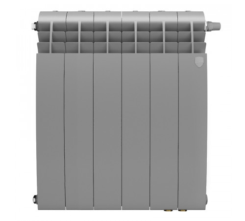 Купить Радиатор биметаллический ROYAL THERMO BILINER SILVER SATIN VDR 500x6 секций, серый с доставкой