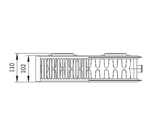Купить Радиатор стальной панельный AXIS CLASSIC тип 22х300x1500 боковое подключение (с кронштейнами) с доставкой