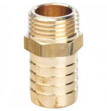 Штуцер резьбовой латунный STOUT без покрытия 1/2"x20мм Н