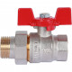 Купить Кран шаровой с американкой ROMMER бабочка 3/4" ВН с доставкой