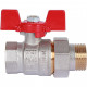 Купить Кран шаровой с американкой ROMMER бабочка 3/4" ВН с доставкой