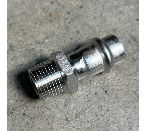Купить НП Муфта резьбовая пресс из нержавейки UNI-FITT фитинг Ø15x1/2" Н с доставкой