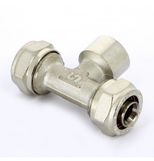 UNI-FITT Тройник обж-В-обж 20 х 1/2' x 20 никелированный