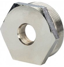 Футорка резьбовая латунная STOUT никель 11/2"x1/2" ВН