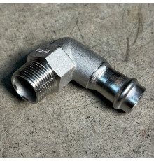 НП Угол резьбовой пресс из нержавейки UNI-FITT фитинг Ø18x3/4" Н