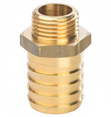 Штуцер резьбовой латунный STOUT без покрытия 1/2"x25мм Н