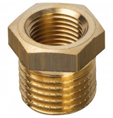 Футорка резьбовая латунная STOUT без покрытия 1/4"x1/8" ВН