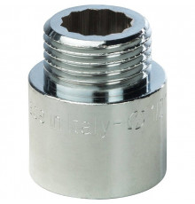 Удлинитель резьбовой латунный STOUT хром 1/2"x20мм ВН