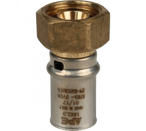 Купить МП Муфта с накидной гайкой пресс для металлопласта STOUT Ø16х1/2" с доставкой