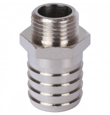 Штуцер резьбовой латунный STOUT никель 1/2"x25мм Н