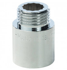 Удлинитель резьбовой латунный STOUT хром 1/2"x25мм ВН
