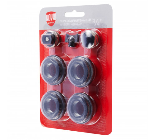 Купить Комплект для монтажа радиаторов ROYAL THERMO 3/4" без кронштейнов, черный (НС-1156777) с доставкой